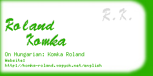 roland komka business card